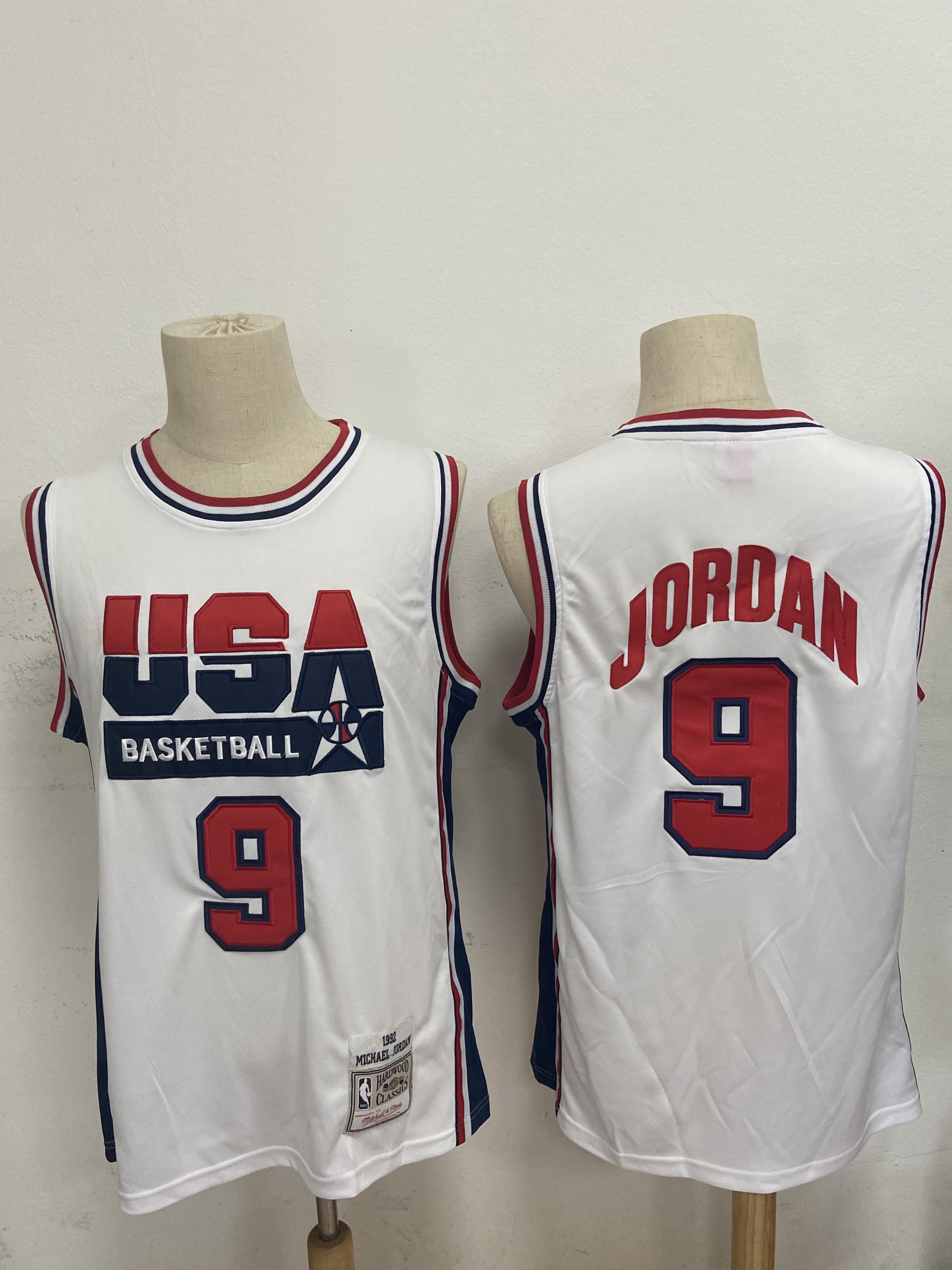 Men USA Basketball #9 Jordan White Stitched Throwback NBA Jersey->philadelphia 76ers->NBA Jersey